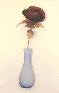Rose in Blue Vase