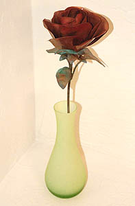 Rose in Green Vase
