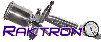 Raktron Logo with Paint Gun